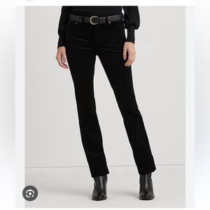 Lauren Ralph Lauren corduroy pant women 12 black classic straight